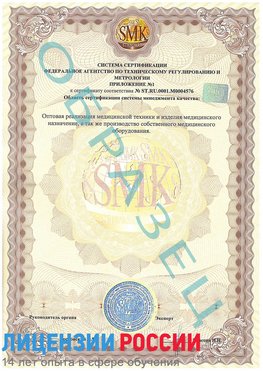 Образец сертификата соответствия (приложение) Гатчина Сертификат ISO 13485