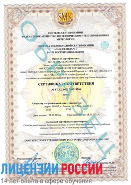 Образец сертификата соответствия Гатчина Сертификат OHSAS 18001