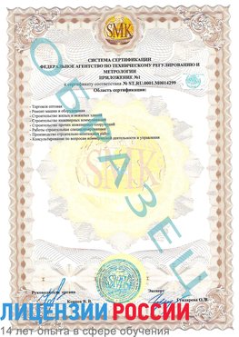 Образец сертификата соответствия (приложение) Гатчина Сертификат ISO 14001